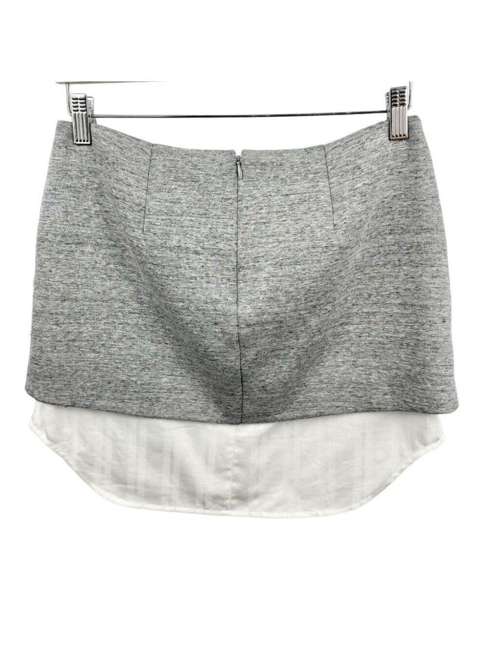 NEW Intermix Emilia Grey Shirt Detail Mini Skirt Size S - Picture 3 of 7